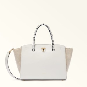 Totes Furla GENESI γυναικεια ασπρα | 4519-XAIHJ