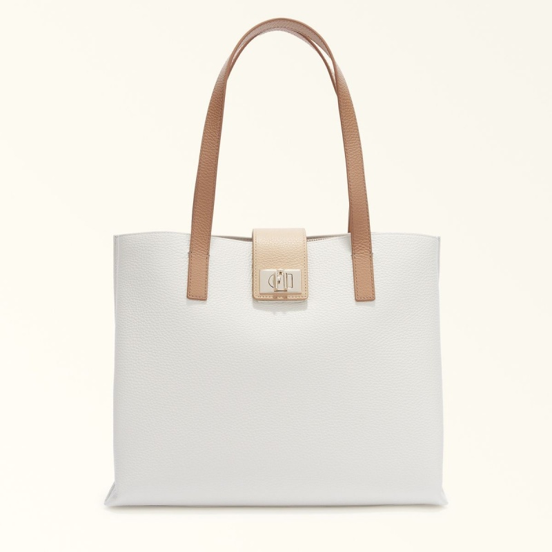 Totes Furla 1927 γυναικεια ασπρα | 0294-CZPJF