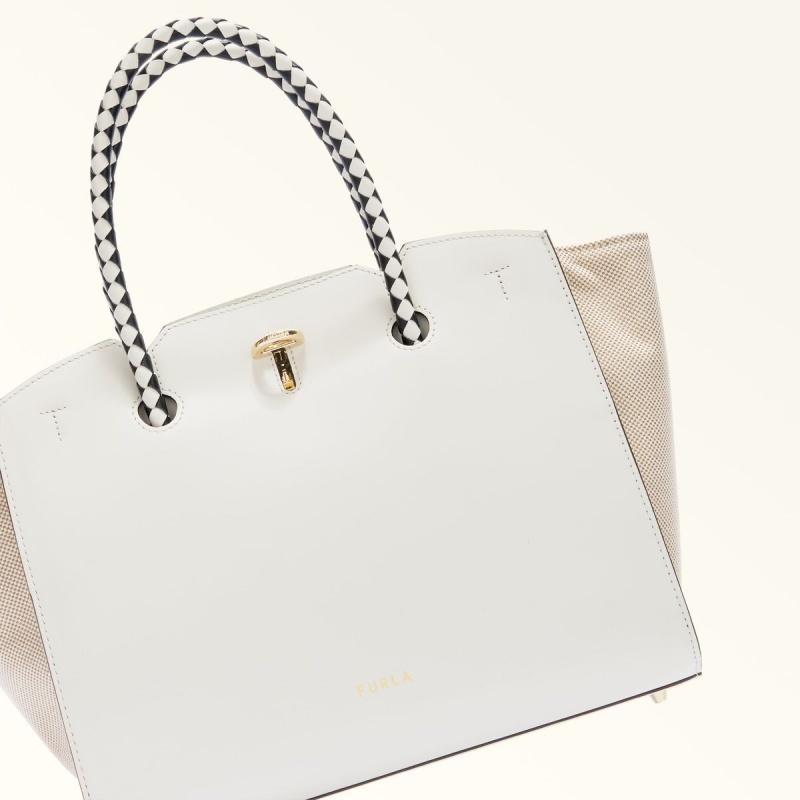 Totes Furla GENESI γυναικεια ασπρα | 4519-XAIHJ