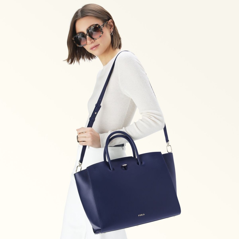 Totes Furla GENESI γυναικεια σκουρο μπλε | 5864-RDGQK