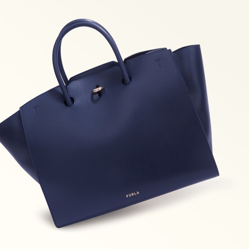 Totes Furla GENESI γυναικεια σκουρο μπλε | 5864-RDGQK