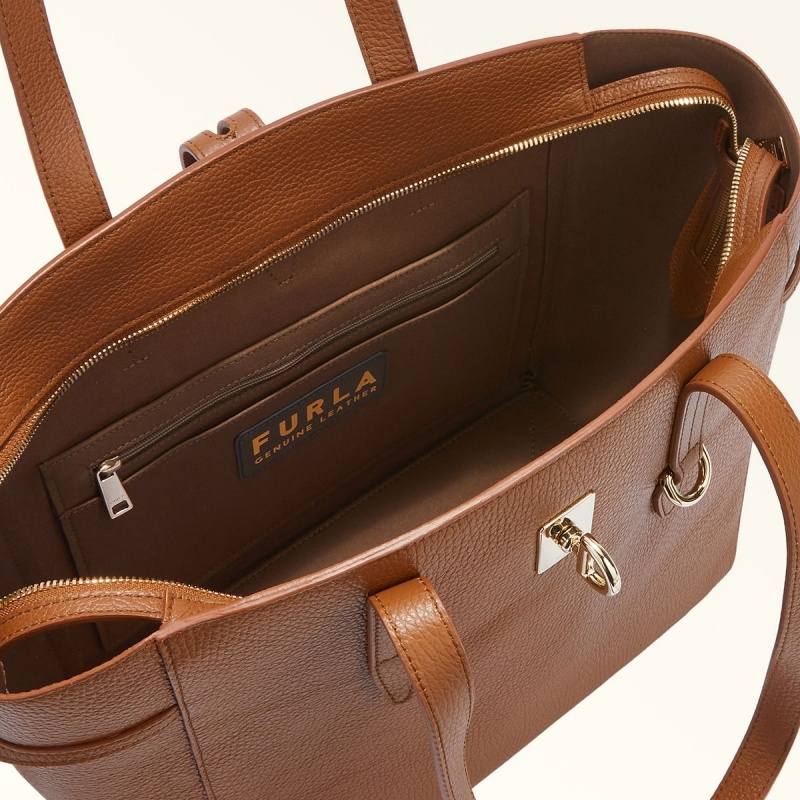 Totes Furla NET γυναικεια καφε | 7059-XCWQS