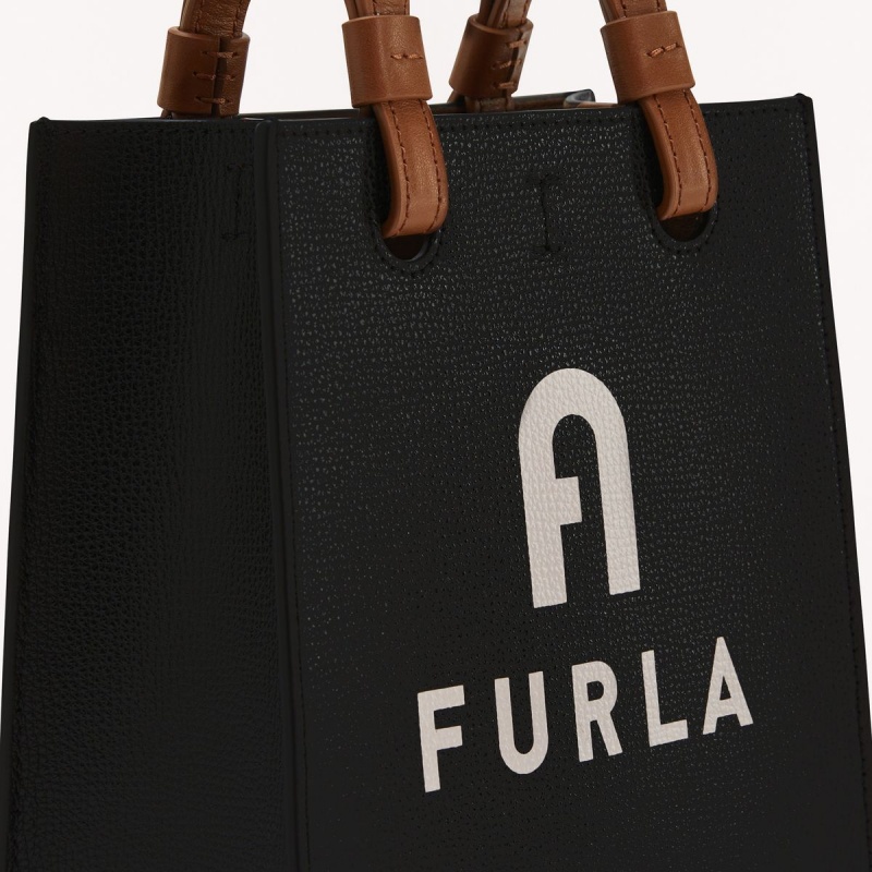 Totes Furla VARSITY STYLE γυναικεια μαυρα | 5478-LOBZI