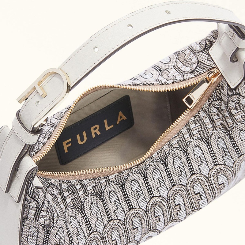 τσάντεσ ώμου Furla FLOW γυναικεια γκρι | 3589-ZUGBL