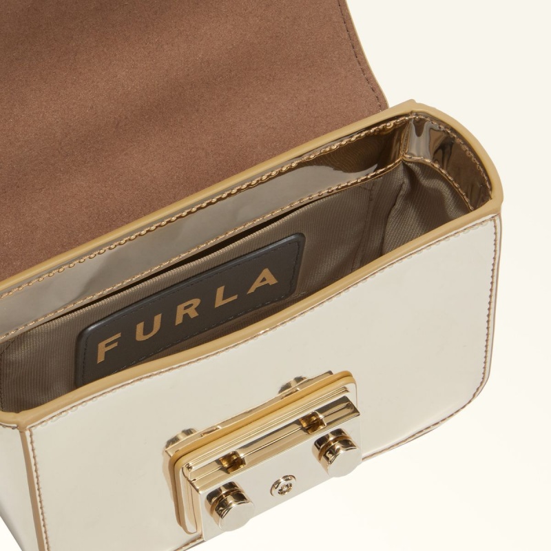 τσάντεσ χιαστί Furla METROPOLIS γυναικεια χρυσο χρωμα | 2068-QVWEY