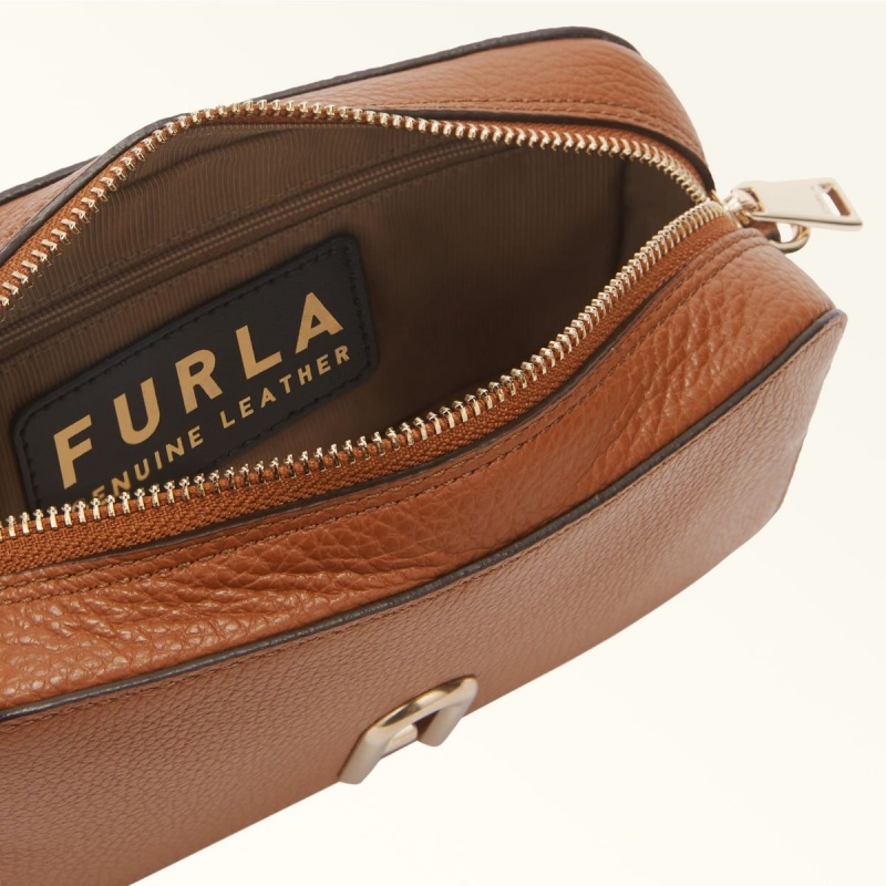 τσάντεσ χιαστί Furla PRIMULA γυναικεια καφε | 1750-GXZKR