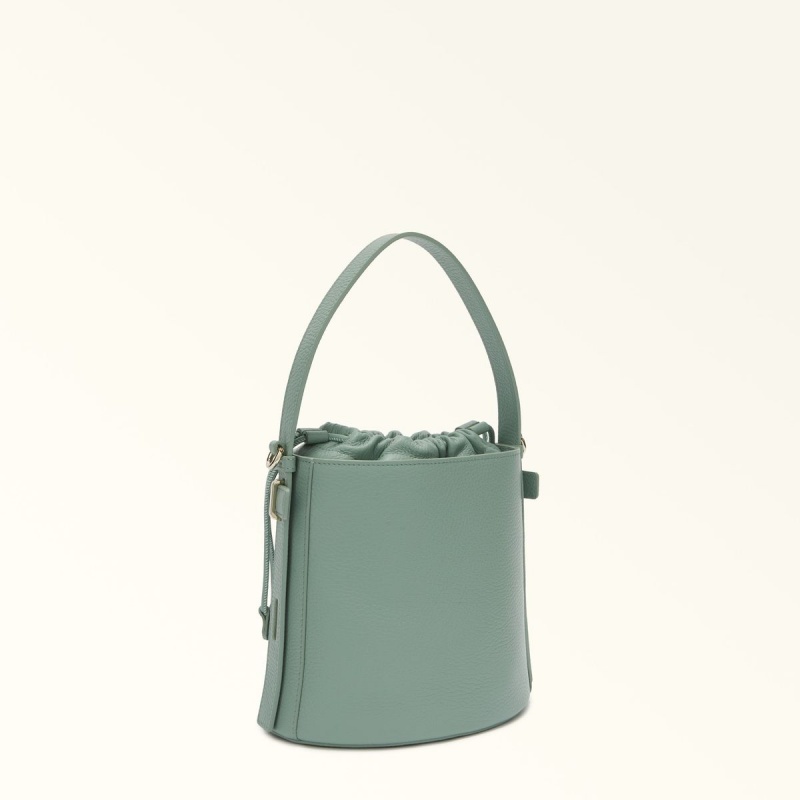 bucket bags Furla GIOVE γυναικεια πρασινο | 3172-NVBQG