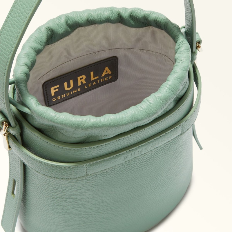 bucket bags Furla GIOVE γυναικεια πρασινο | 3172-NVBQG