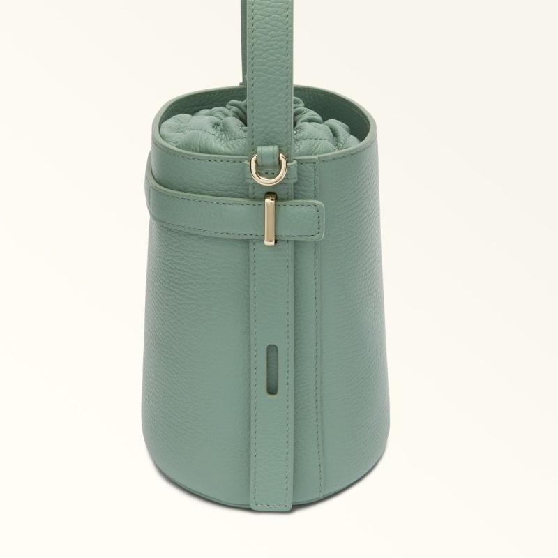 bucket bags Furla GIOVE γυναικεια πρασινο | 3172-NVBQG