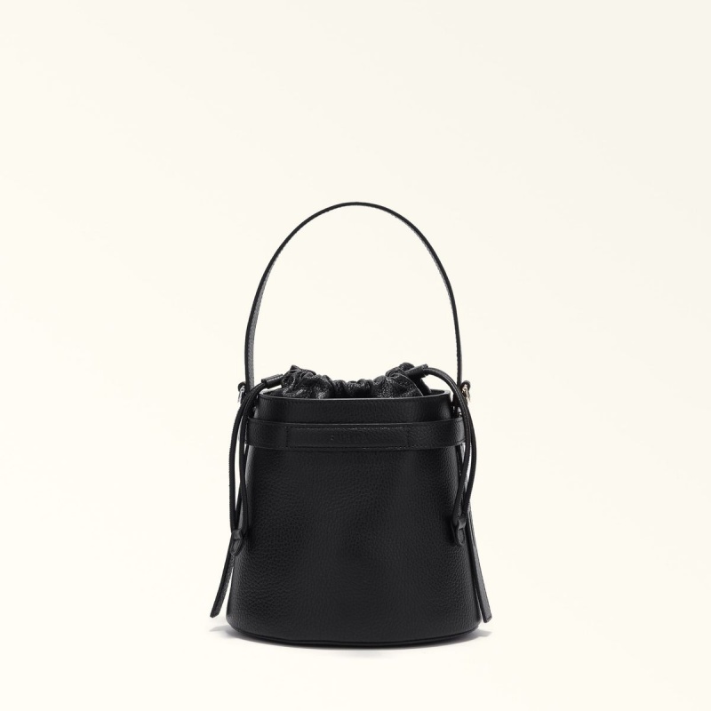 bucket bags Furla GIOVE γυναικεια μαυρα | 4735-LWYZF