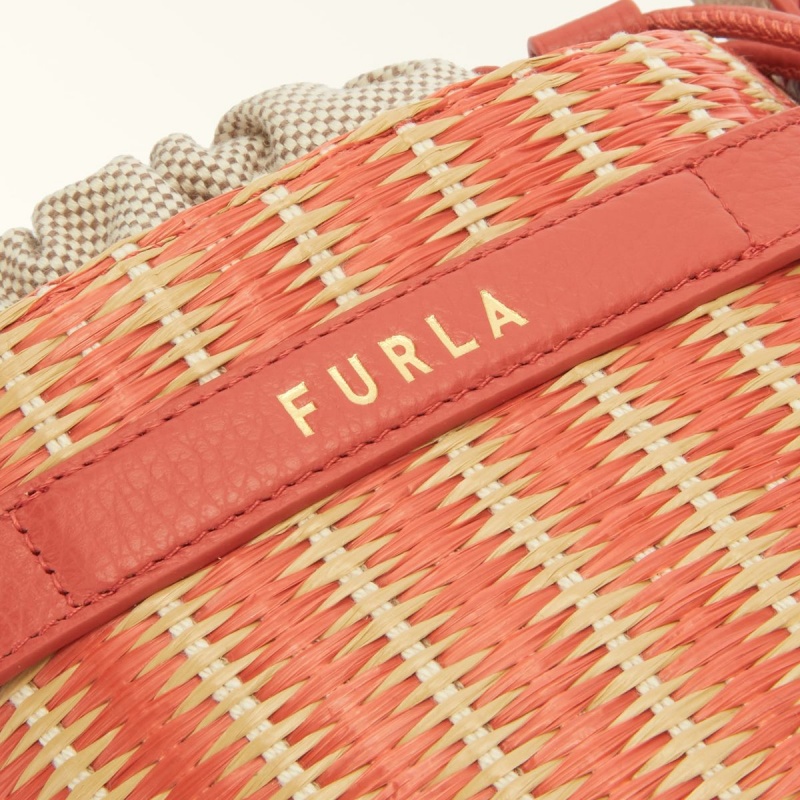 bucket bags Furla GIOVE γυναικεια κοκκινα κίτρινα | 5469-TJDYP