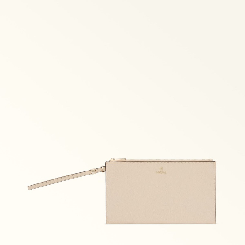 pouches Furla CAMELIA γυναικεια κρέμα | 5893-FQSTX